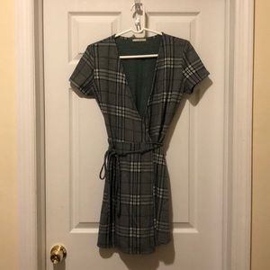 Plaid Surplus Mini Dress